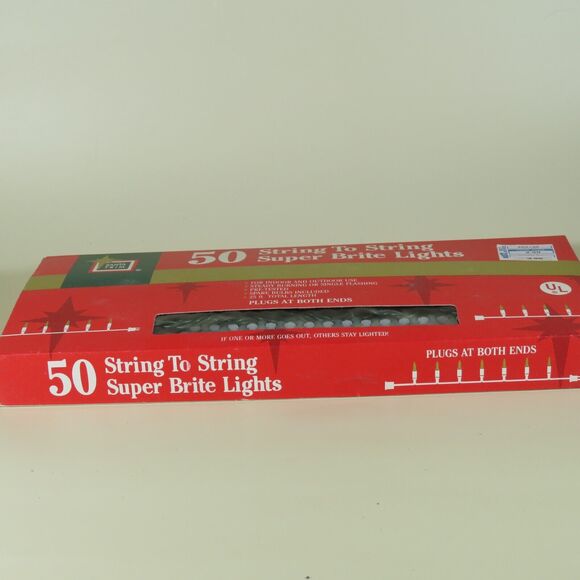 Vintage Christmas String Lights Santa Trim Clear 50 Super Bright Holiday Decor - Picture 12 of 12